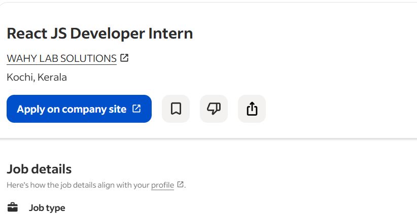 AI, ML & React.js internship jobs in Ballymena