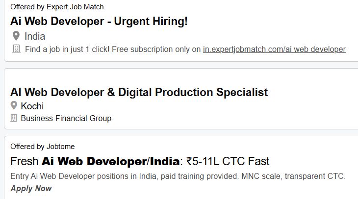 AI-Powered Web Development internship jobs in Newtownabbey