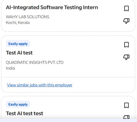 AI Testing & Automation internship jobs in Derry City