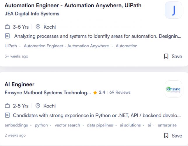 AI Workflow Automation internship jobs in Ballymena