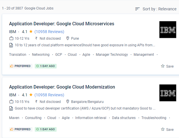 Google Cloud Platform internship jobs in Dundalk