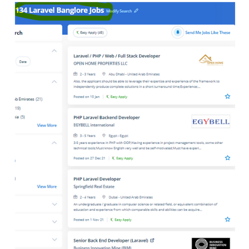 Laravel internship jobs in Lisburn