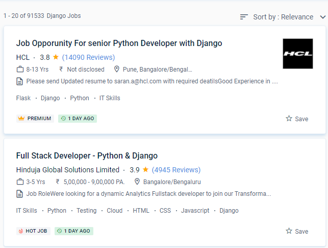 Python/Django internship jobs in Navan