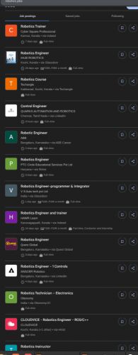 Robotics internship jobs in Dublin