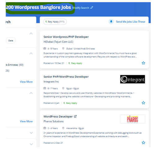 Wordpress internship jobs in Navan